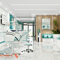 Thiết kế phòng khám nha Hải Anh hiện đại